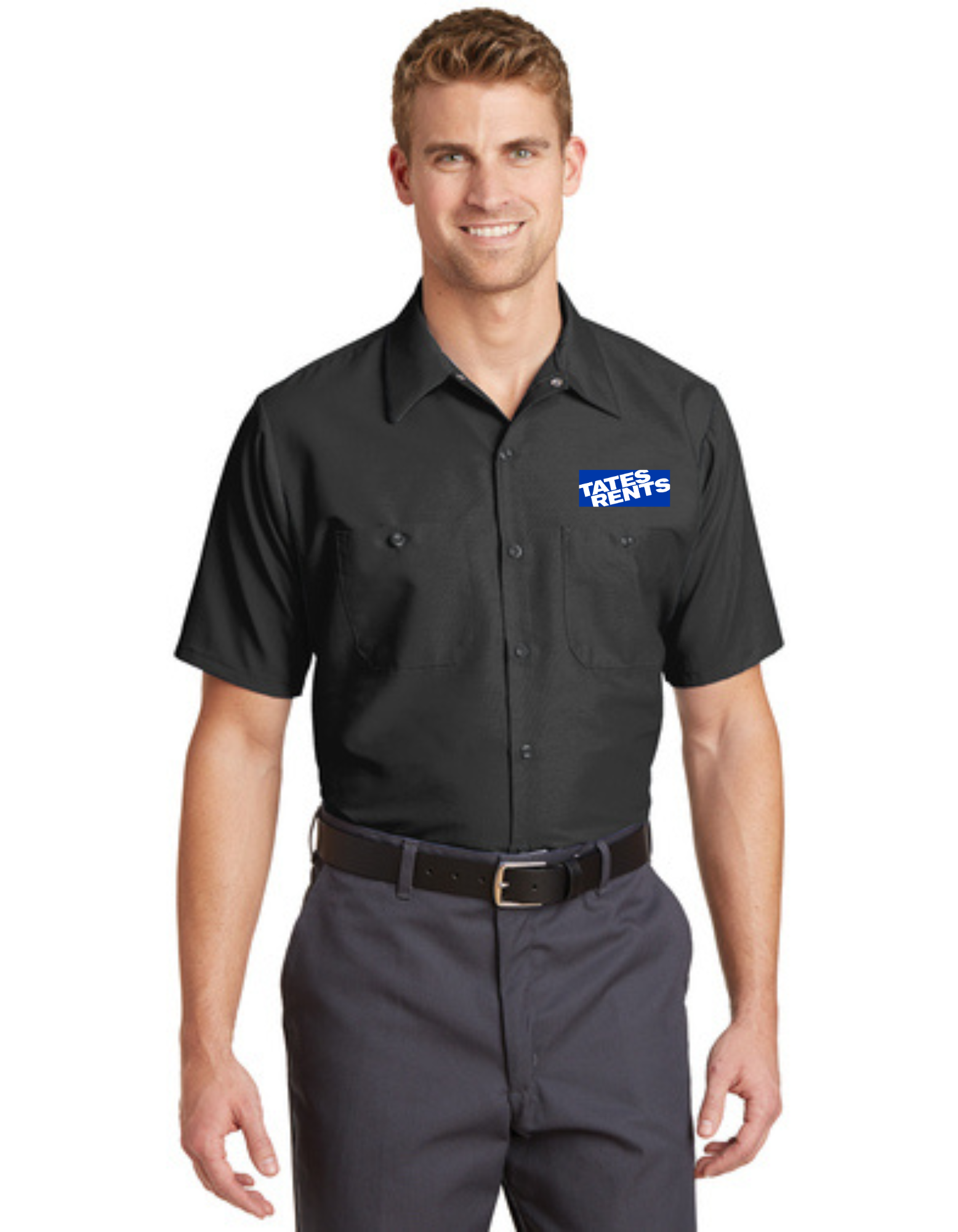 Red Kap SP24 Men's DuraStripe Work Shirt - Short Sleeve - Navy/Light Red Kap SP24 Men's DuraStripe Work Shirt - Short Sleeve - Navy/Light