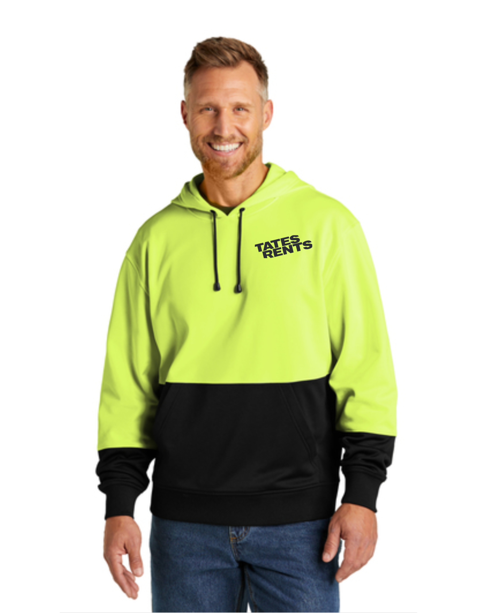 Driver Hoodie - High Vis - (SAFETY YELLOW/BLACK) – Tates Rents Driver Hoodie - High Vis - (SAFETY YELLOW/BLACK) – Tates Rents