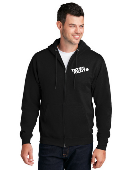 TALL Tates Zip Hoodie (JET BLACK)