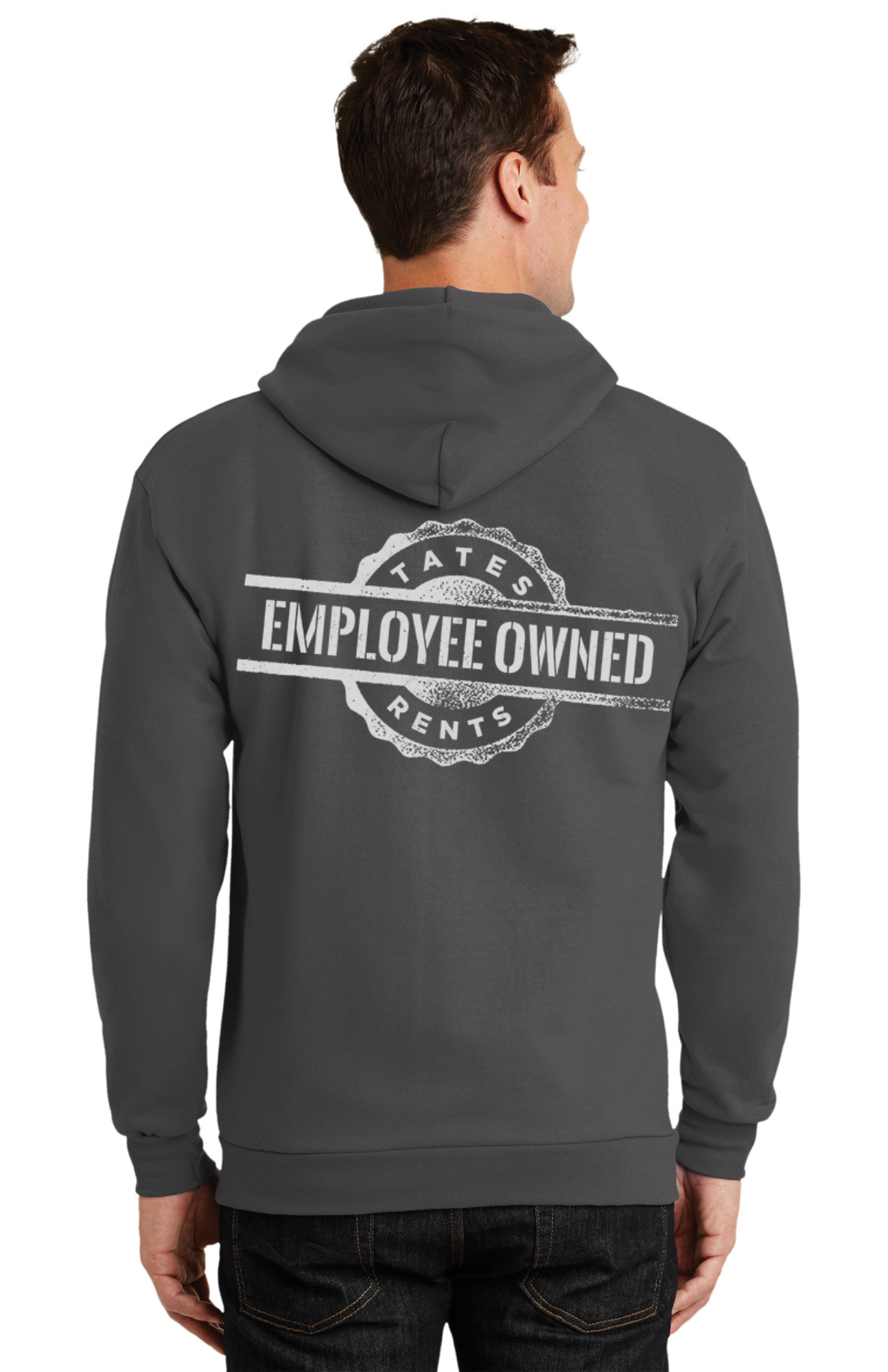 Tates Rents ZIP Hoodie (TALL) - Charcoal