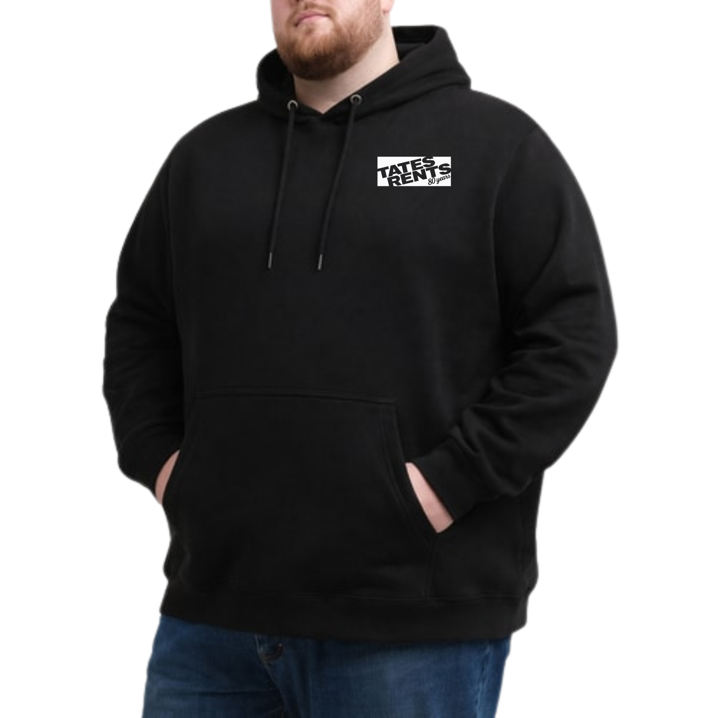 BIG & TALL - Original Pullover Hoodie w/ 80 Years Logo - BLACK