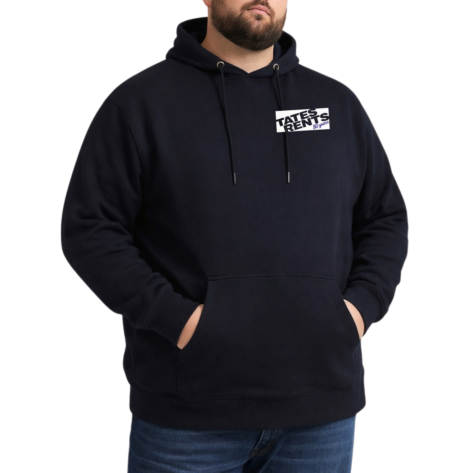 BIG & TALL - Original Pullover Hoodie w/ 80 Years Logo - NAVY – Tates Rents