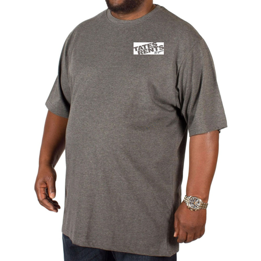 BIG & TALL - Plain Crew Neck T-Shirt w/ 80 Years Logo - CHARCOAL