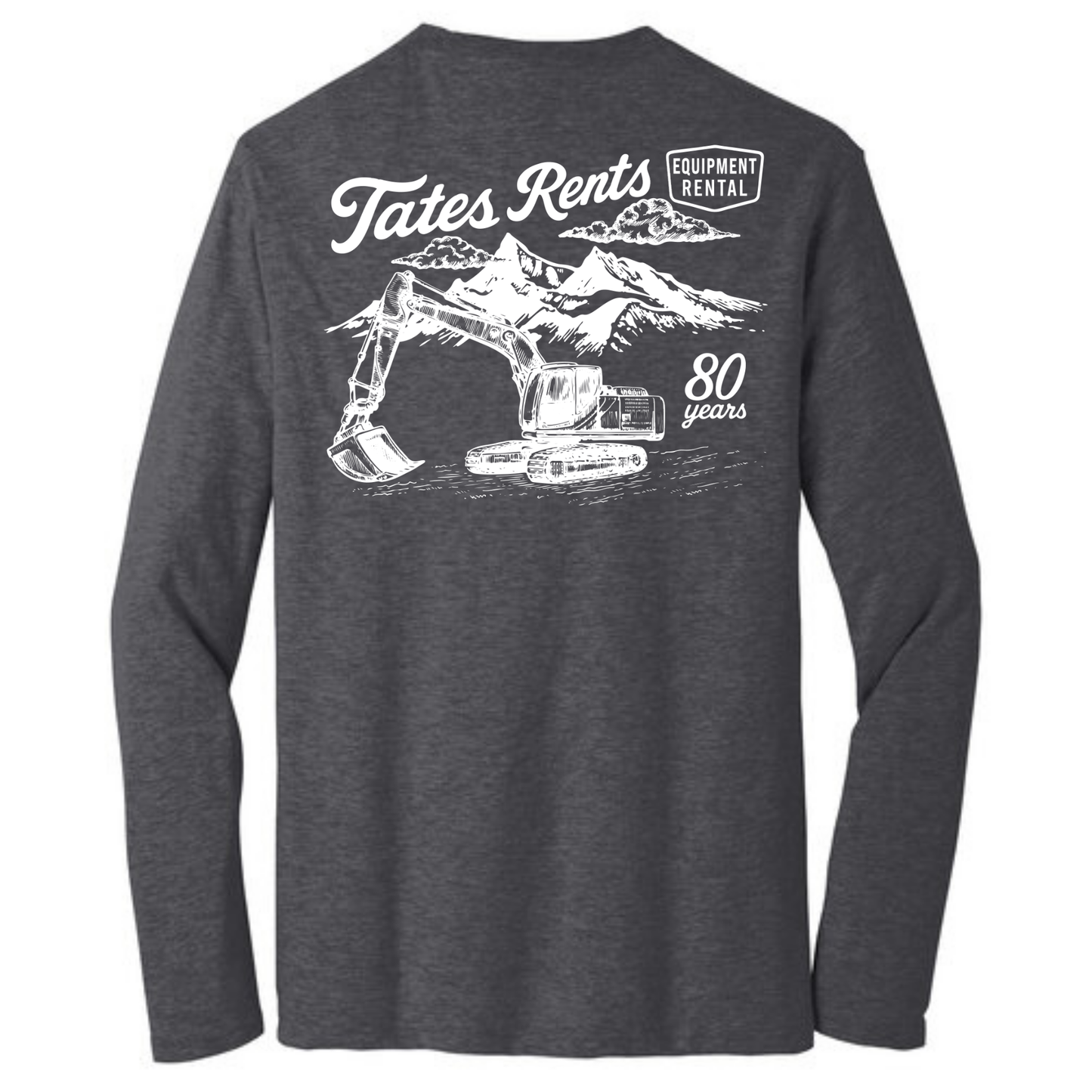 80 YEARS - District ® Very Important Tee ® Long Sleeve - HEATHER CHARCOAL