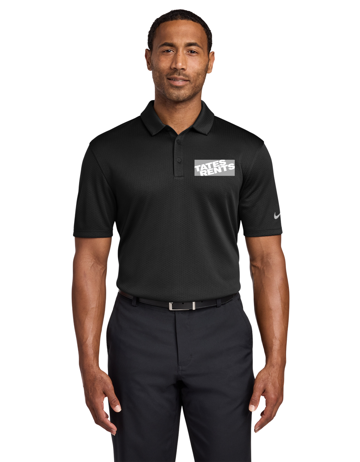MANAGER'S CORNER - Nike Dri-Fit Hex Textured Polo (BLACK)