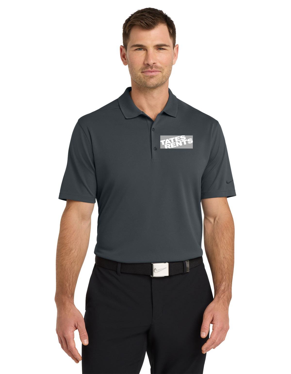 **TALL** Managers Corner - Nike Dri-FIT Micro Pique 2.0 Polo - ANTHRACITE