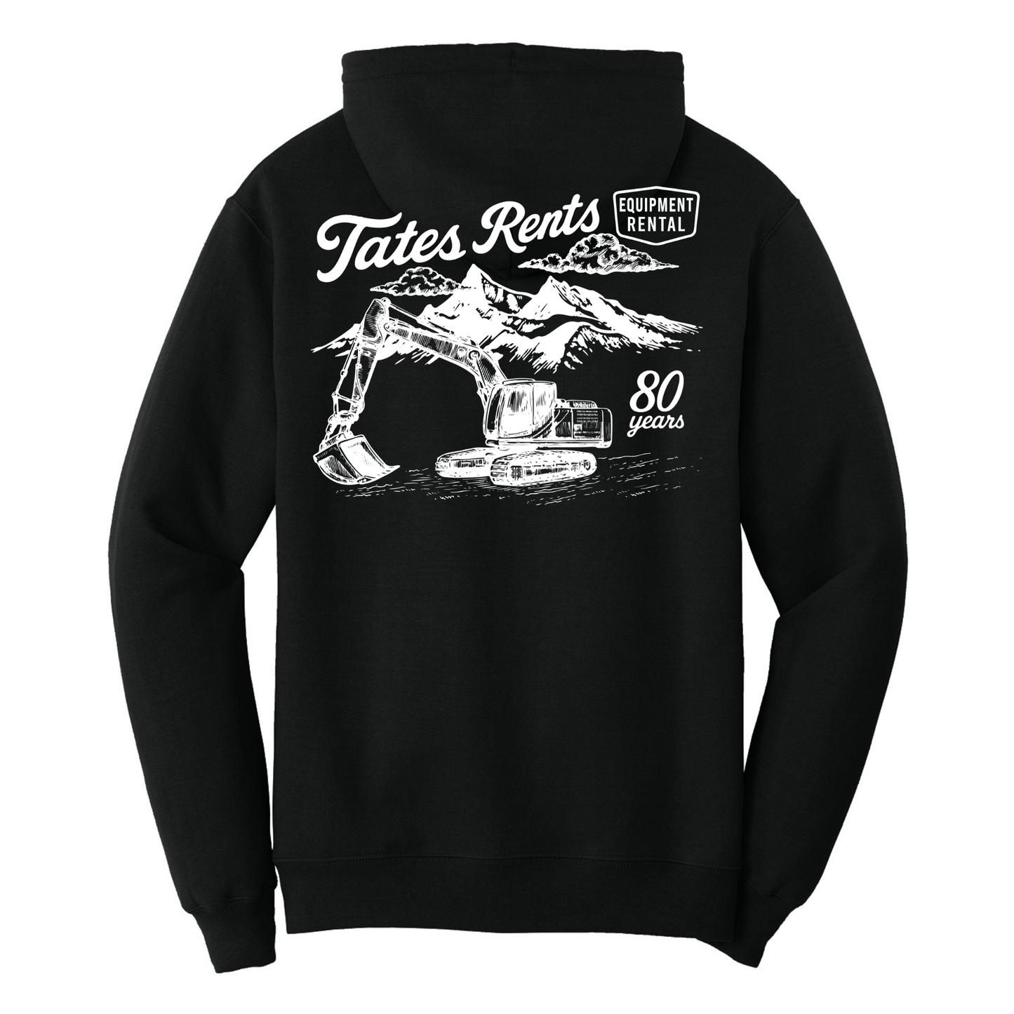 80 YEARS - Port & Co™ **TALL** Core Fleece Pullover Sweatshirt - JET BLACK