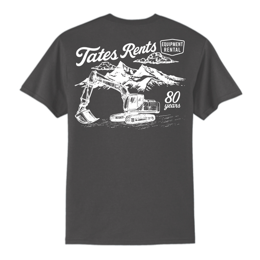 80 YEARS - Port & Co™ **TALL** Core Blend Tee - CHARCOAL