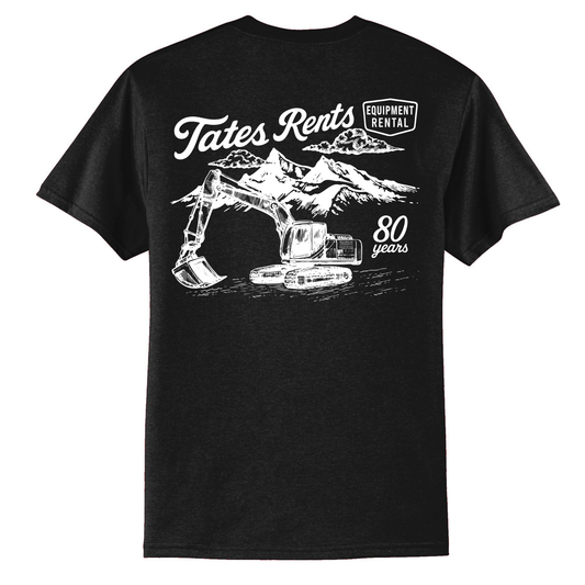 80 YEARS - Port & Co™ **TALL** Core Blend Tee - JET BLACK