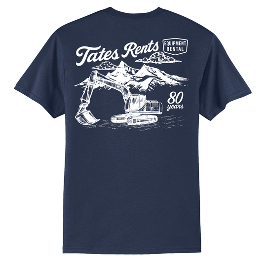 80 YEARS - Port & Co™ **TALL** Core Blend Tee - NAVY
