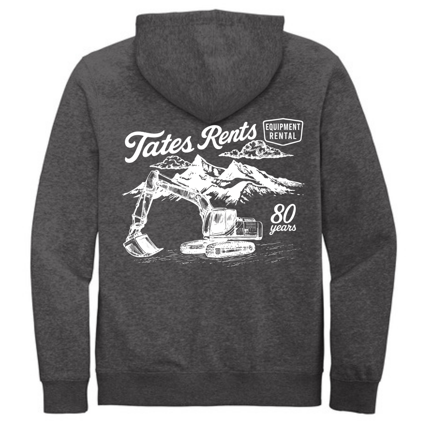 80 YEARS - District® V.I.T.™ Fleece Full-Zip Hoodie - HEATHER CHARCOAL