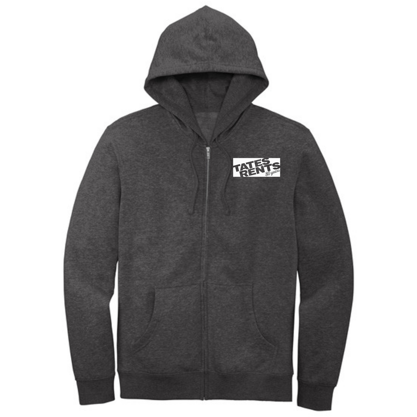 80 YEARS - District® V.I.T.™ Fleece Full-Zip Hoodie - HEATHER CHARCOAL