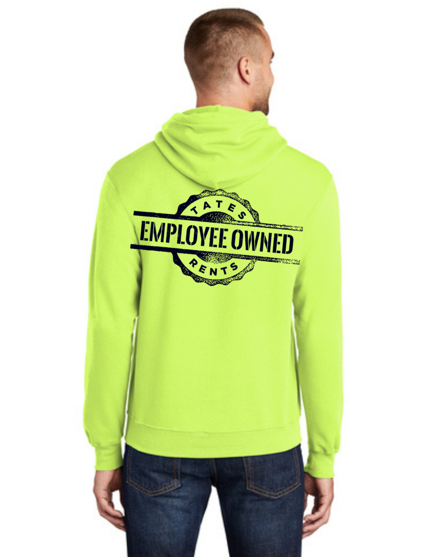 Tates Rents Hoodie - High Viz - Safety Yellow