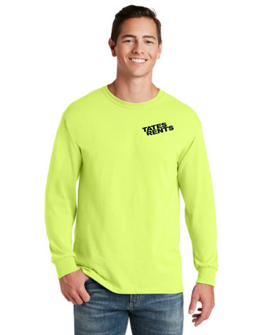 Tates Long Sleeved (Tall) Tshirt - High Vis - Safety Yellow